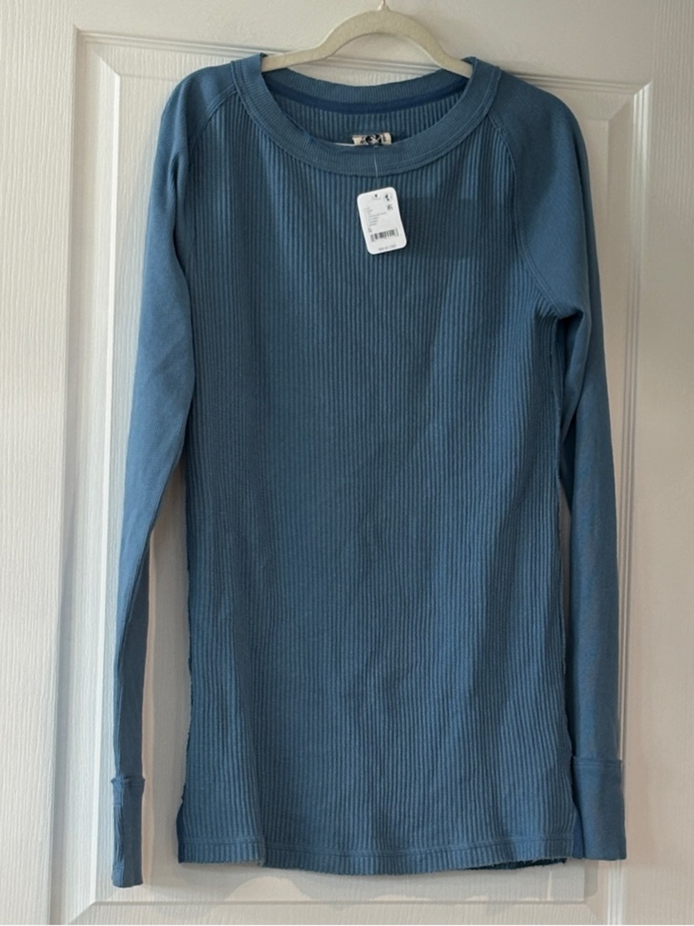 We The Free Long-Sleeve Ribbed Top - Dusty Blue
